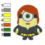Despicable Me Black Widow Embroidery Design